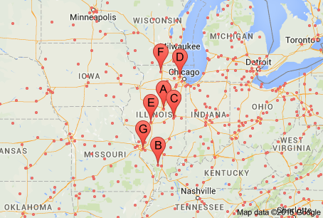 Map Of Airports In Illinois - Giana Julieta