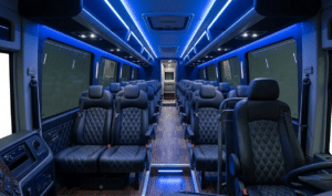 luxury coach bus 56 passengers interior