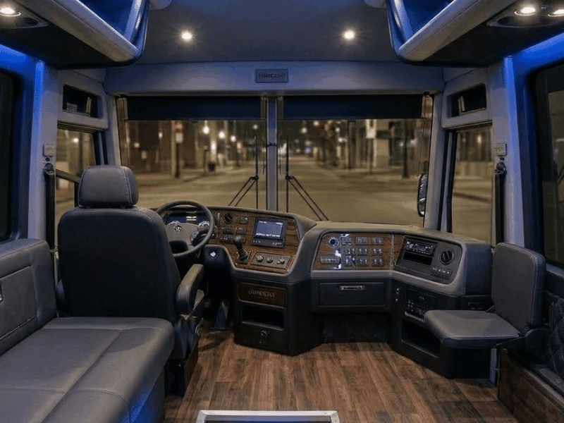 luxury coach bus interior